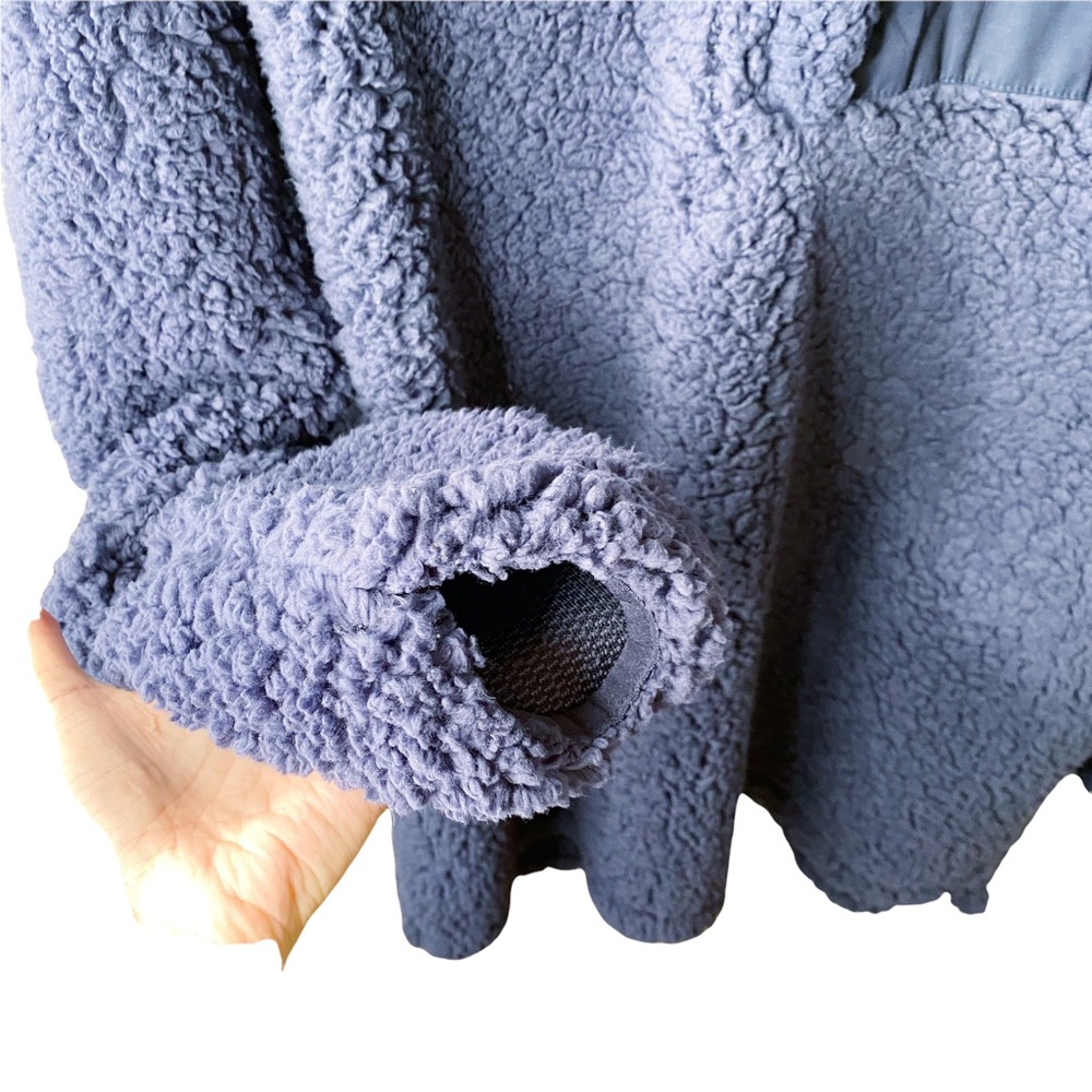 NWT Top it Off Blue Teddy Bear Oversized Cozy Pullover Sweater Faux Fur Blue 2XL - Picture 6 of 10
